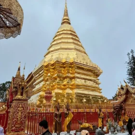 Stupa at Wat Phra That Doi Suthep the most famous temple in Chiang Mai