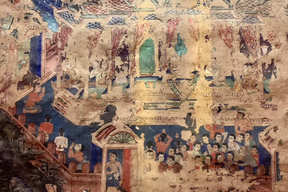 Ancient mural at Wat Phra Singh Woramahawihan, the famous temple in Chiang Mai