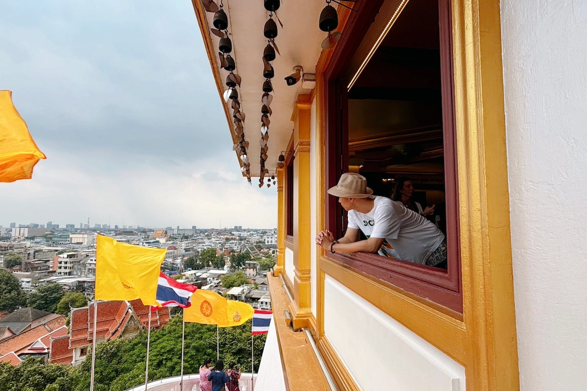 Wat Sra Ket The Golden Mount Temple The Temple with the beautiful view of Bangkok with nice breeze